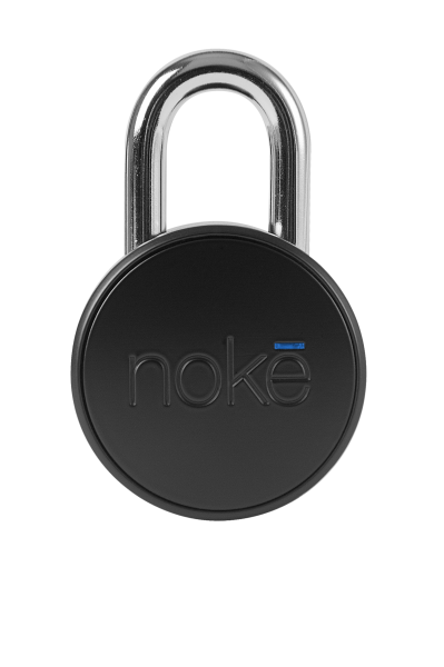 Noke - Padlock in schwarz beschichtet (Bluetooth Schloss) für alle Smartphone