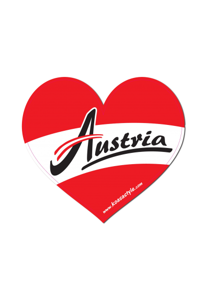 Austria Herz Aufkleber