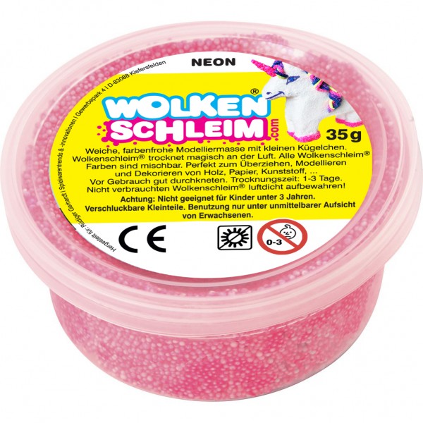 Wolkenschleim® 35g Dose Neon-Pink selbsthärtende Modelliermasse
