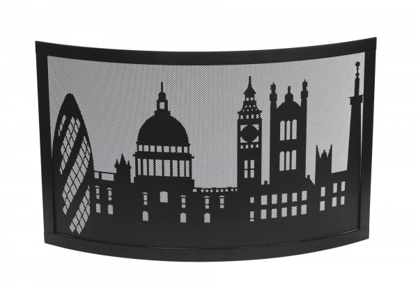 Funkenschutzgitter Modell London, schwarz beschichtet