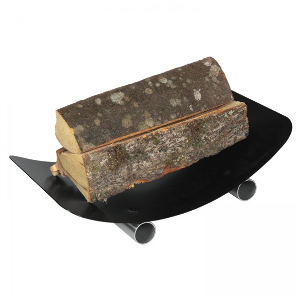 Holzkorb Schale schwarz beschichtet mit Edelstahlfüßen