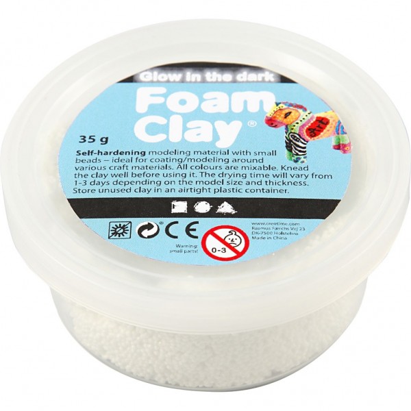 Foam Clay® Modelliermasse, Wolkenschleim Glow in the Dark 35g Dose